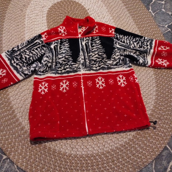 Art Unlimited Fleece Zip Up Jacket VINTAGE - Picture 1 of 4